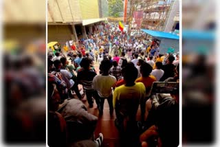 puneeth rajkumar fans celebration as Gandhadagudi trailer release
