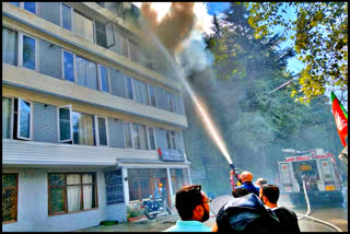 Fire broke out Hotel in Manali