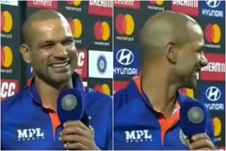 IND vs SA  shikhar dhawan  keshav maharaj  india vs south africa  india vs south africa 2nd odi  shikhar dhawan says thanks to keshav maharaj  ശിഖര്‍ ധവാന്‍  കേശവ് മഹാരാജ്  ഇന്ത്യ vs ദക്ഷിണാഫിക്ക