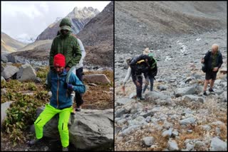 Manali rescue team rescues 2 trekkers trapped on the mountain in Kullu.