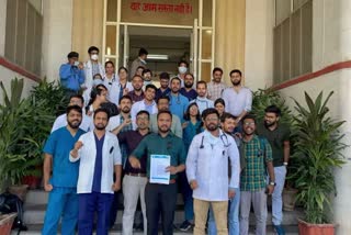 Resident Doctors on Strike in Jaipur