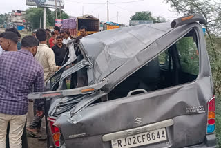 Tractor car accident in Alwar, several injured