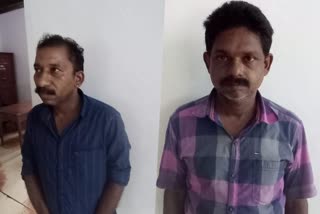 മധ്യവയസ്‌കയെ ആക്രമിച്ച കേസ്  two men arrested for assaulting middle aged woman  മധ്യവയസ്‌കയെ ആക്രമിച്ചു രണ്ടുപേർ പിടിയിൽ  kottayam crime news  kerala news  kerala local news