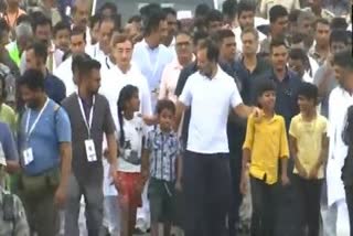 Rahul Gandhi resumes Bharat Jodo Yatra from Harthikote Village in Chitradurga district of KarnatakaEtv Bharat