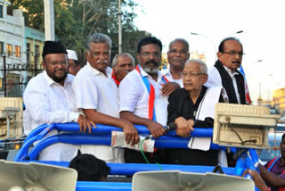 Keeping Afloat Anti-Modi Sentiment VCK-led DMK Allies Hold Massive Human Chain