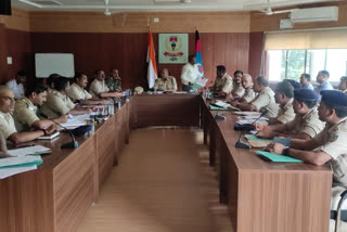 Police Officers Crime Meeting in Khunti
