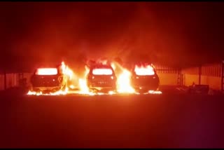 three-cars-caught-fire-in-guntur