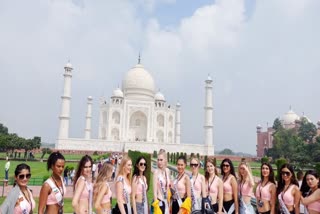 beauties of 35 countries visit Tajmahal in Agra