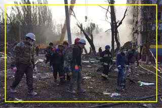 Ukraine Kyiv area hit by Iranian kamikaze drones