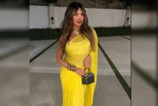 actress Priyanka Chopra shared photo in yellow saree