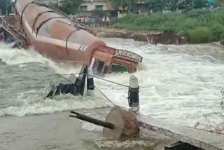 Lorry washed away in flood stream