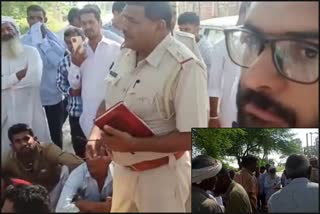 Villagers protest in Fatehabad