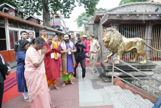 President Droupadi Murmu prays at Kamakhya Temple in Guwahati