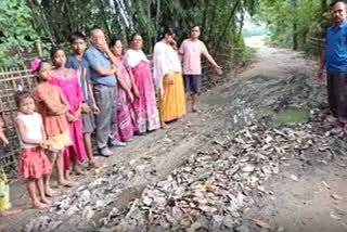 Poor road condition in Rangapara