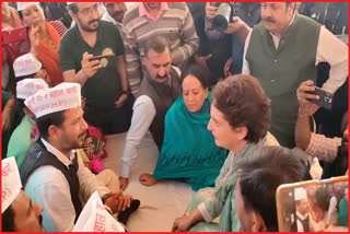 Priyanka Gandhi Meet NPS Employees in Solan