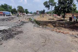 Villagers stoped road construction