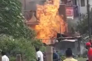 Gas cylinder caught fire in Bokaro