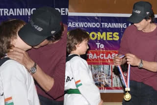 SRK kisses son AbRam as he wins Taekwando competition, Kareena-Saif cheer Taimur