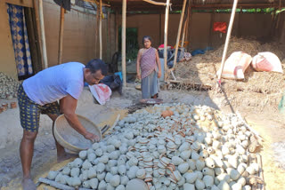 nalbari potter made of earthen lamps