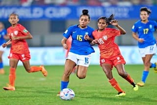 FIFA U17 Womens World Cup  brazil beat india  india in FIFA U17 Womens World Cup  India lost to Brazil  ब्राजील से हारा भारत  फीफा महिला अंडर17 फुटबॉल विश्व कप  ब्राजील ने भारत को हराया  फीफा U17 महिला विश्व कप में भारत  ब्राजील के खिलाफ भारत  Lost all matches in the tournament  टूर्नामेंट में सभी मैच गंवाए