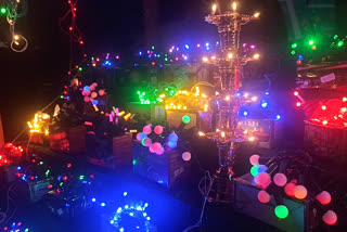 Lasers replace string lights in digital age Diwali