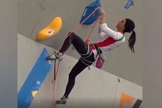 Elnaz Rekabi  Iranian climber Elnaz Rekabi  Elnaz Rekabi apologises in Instagram  participated without wearing hijab  Iranian climber  apologises in Instagram  competed without wearing hijab  ഹിജാബ് ധരിക്കാതെ മത്സരിച്ചു  ഇറാനിയൻ കായികതാരം  ടെഹ്‌റാൻ  ഇറാൻ  എല്‍നാസ് റെകാബി  ഇൻസ്‌റ്റാഗ്രാം  റെകാബി