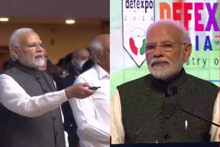 modi inaugurated defence expo at gandhi nagar gujarat