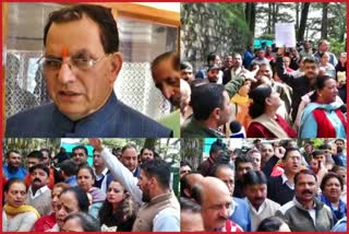Suresh Bhardwaj Supporters Protest In Shimla