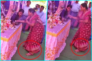 Malkangirir ZP Chairman worship lord Jagannath by wearing chappal photo viral