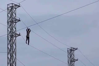 INSANE MAN HULCHAL IN ELECTRIC WIRES