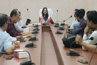 DC of Karbi Anglong Madhumita Bhagwati talks to reporters