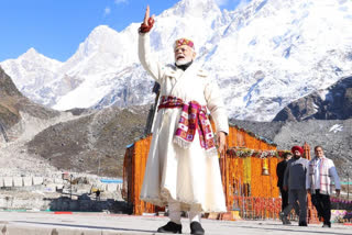 PM NARENDRA MODI LAID FOUNDATION STONE OF KEDARNATH ROPEWAY IN UTTARAKHAND