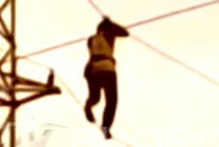 Mentally unsound man performs death-defying feats on HT lines in Andhra town; video goes viral