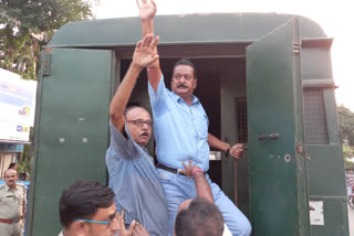 sick protester sent to hospital by police car during CPM TET Protest in Asansol