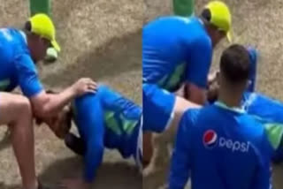 Pakistan batter masood hit on head at nets