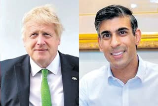 Johnson eyes comeback as UK leader  Boris Johnson ousted by scandal  Former British Prime Minister Boris Johnson  former Treasury chief Rishi Sunak  ಬ್ರಿಟನ್​ ಪ್ರಧಾನಿ ಹುದ್ದೆಯ ರೇಸ್  ರೇಸ್​ನಲ್ಲಿ ಕೇಳಿ ಬಂತು ಜಾನ್ಸನ್​ ಬೋರಿಸ್​ ಹೆಸರು  ರಾಜಕೀಯ ಬಿಕ್ಕಟ್ಟಿನಲ್ಲಿ ದೊಡ್ಡ ಟ್ವಿಸ್ಟ್  ಪ್ರಧಾನಿ ಹುದ್ದೆಗೆ ರಾಜೀನಾಮೆ  ಬ್ರಿಟನ್​ನ ರಾಜಕೀಯ ಚಟುವಟಿಕೆ  ಮೂವರು ಅಭ್ಯರ್ಥಿಗಳ ನಡುವೆ ಸ್ಪರ್ಧೆ  ಭಾರತ ಮೂಲದ ರಿಷಿ ಸುನಕ್​ಗೆ ಚಾನ್ಸ್​ ಪ್ರಧಾನಿ ಪೈಪೋಟಿಯಲ್ಲಿ ಪೆನ್ನಿ ಮೊರ್ಡೆಂಟ್  ಭಾರತೀಯ ಮೂಲದ ರಿಷಿ ಸುನಕ್  ಲಿಜ್ ಟ್ರಸ್ ಅವರ ರಾಜೀನಾಮೆ