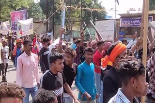 protest in nuapada demanding arrest of accused on prabha shabar murder case