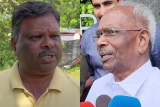 idukki S Rajendran against MM Mani  idukki todays news  എംഎം മണി  ആരോപണവുമായി എസ്‌ രാജേന്ദ്രന്‍  എംഎം മണിയും എസ്‌ രാജേന്ദ്രനും തമ്മില്‍ വാഗ്വാദം  mm mani allegations against s rajendran  s rajendran allegations against mm mani  എസ്‌ രാജേന്ദ്രന്‍  എംഎം മണിക്കെതിരെ എസ്‌ രാജേന്ദ്രന്‍  എസ്‌ രാജേന്ദ്രനെതിരെ എംഎം മണി