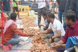 Bharatiya Janata Mazdoor Sangh Distribute clay candles in Sivasagar