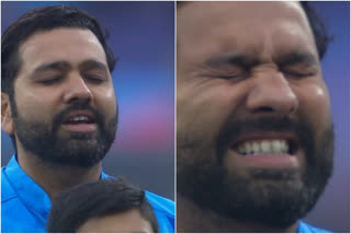 T20 world Cup 2022  T20 world Cup  Rohit Sharma Gets emotional During National Anthem  INDvPAK  Ind vs Pak  ICCT20WC  രോഹിത് ശര്‍മ  ഇന്ത്യന്‍ ക്യാപ്‌റ്റന്‍ രോഹിത് ശര്‍മ  മെല്‍ബണ്‍  ഇന്ത്യ പാകിസ്ഥാന്‍