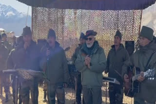 PM Modi joins Special sing-along with Indian Army Jawans in Kargil