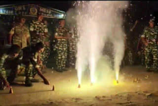 CRPF jawans celebrate Diwali in Sukma