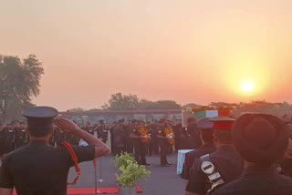 Hanumangarh Martyr Major Vikas Bhambu last rites in his Ancestral village