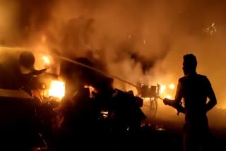 fire breaks out at scrapyard in kalahandi