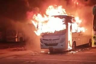 Driver and conductor burnt alive in bus