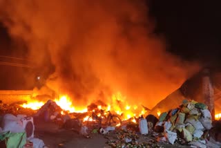 fire in scrap warehouse in sirohi