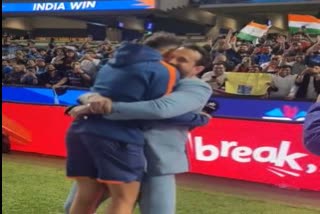 Watch: Irfan, Gavaskar celebrate India's historic win against Pakistan at MCG