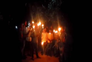 Tribals protest on Diwali
