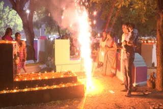 Diwali festival in graveyard