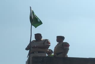 Pakistani flag hoisting in Raigarh